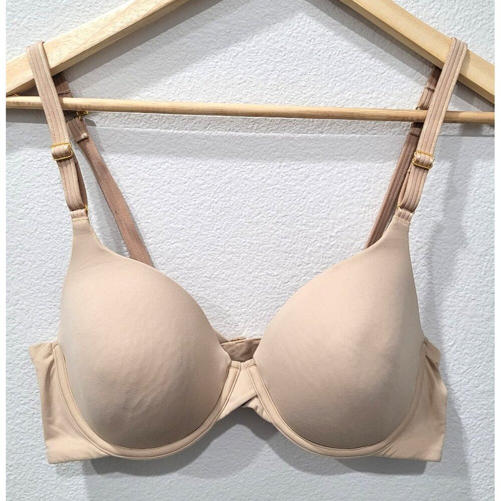 Women's Joyspun 38B Beige Bra Adjustable Straps Lightly Padded
